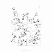 Схема узла: Руль & Пульт управления рулевой для Kawasaki KL650 KLR650
