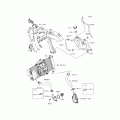 Схема узла: Патрубки системы охлаждения для Kawasaki EX400 Ninja 400R