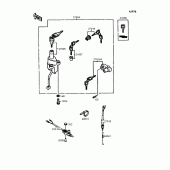Схема вузла: Замок запалювання для Kawasaki EL250 Eliminator 250SE
