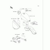 Схема вузла: Інформаційні наклейки для Kawasaki VN750 Vulcan 750