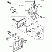Схема вузла: Taillight(s) для Kawasaki EN500 Vulcan 500
