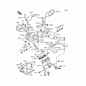 Схема узла: Обтекатель (ZR750-H4) для Kawasaki ZR750 ZR-7S