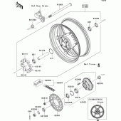 Схема узла: Ступица заднего колеса для Kawasaki ZX1000 Ninja ZX-10R