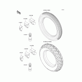 Схема узла: Шины для Kawasaki EX250 ZZR250