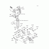 Схема вузла: Задня підвіска для Kawasaki ZG1400 Concours 14