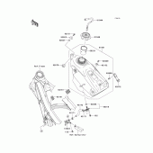 Схема вузла: Паливний бак для Kawasaki KX450 KX450F