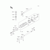 Схема вузла: Gear change drum/shift fork(s) для Kawasaki EX250 Ninja 250