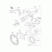Схема вузла: Заднє гальмо для Kawasaki KX250/ KX252 KX250