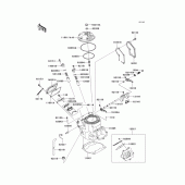 Схема вузла: Cylinder head/cylinder(1/2) для Kawasaki KX250/ KX252 KX250