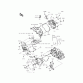 Схема вузла: Кришка двигуна для Kawasaki ER250 Z250