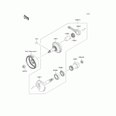 Схема вузла: Колінчастий вал для Kawasaki KLX110 KLX110L