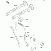 Схема узла: Распредвал & Цепь ГРМ & Натяжитель для Kawasaki ZX600 Ninja ZX-6R