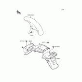 Схема вузла: Крило для Kawasaki ZR1100 Zephyr 1100