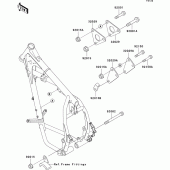 Схема узла: Крепление двигателя для Kawasaki KL650 KLR650