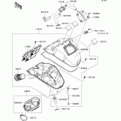 Схема узла: Воздушный фильтр для Kawasaki EX650 Ninja 650
