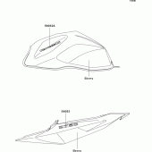 Схема вузла: Decals(ebony) для Kawasaki ZR750 Z750