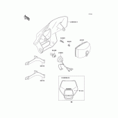 Схема вузла: Headlight(s) для Kawasaki KLX650 KLX650R