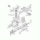 Схема вузла: Задня підвіска для Kawasaki KX125