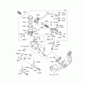 Схема узла: Передний тормозной цилиндр для Kawasaki ZX1400 Ninja ZX-14