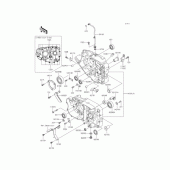 Схема вузла: Картер двигуна для Kawasaki BJ250 Estrella