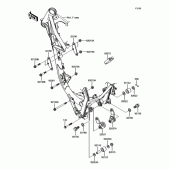Схема вузла: Кріплення двигуна Kawasaki KX85 KX85