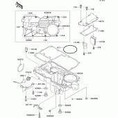 Схема узла: Масляный поддон для Kawasaki ZX1100 GPZ1100