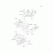 Схема вузла: Decals(ebony/violet)(zx750-l2) для Kawasaki ZX750 Ninja ZX-7