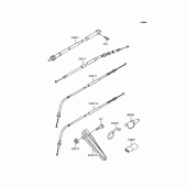 Схема вузла: Троси для Kawasaki KLX250 KLX250ES
