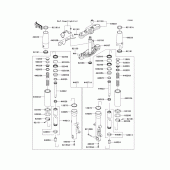 Схема вузла: Вилка передньої осі для Kawasaki VN1700 VN1700 Classic Tourer ABS
