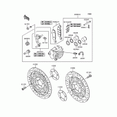 Схема узла: Передний тормоз для Kawasaki ZR750 Z750