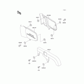 Схема узла: Задние боковые обтекатели & Защита цепи для Kawasaki EL250 Eliminator 250