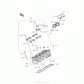 Схема вузла: Головка циліндра для Kawasaki ZX1000 Ninja ZX-10R