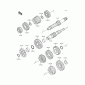 Схема вузла: Трансмісія для Kawasaki KX125