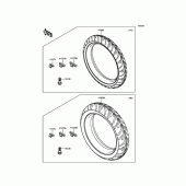 Схема узла: Шины для Kawasaki BX250 NINJA 250SL