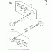 Схема узла: Сигнал поворота для Kawasaki KL650 KLR650