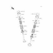Схема узла: Клапан(ы) для Kawasaki KL650 KLR650