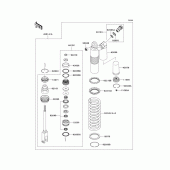 Схема вузла: Задній амортизатор для Kawasaki KX250/ KX252 KX250F