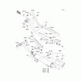 Схема вузла: Вихлопна система для Kawasaki VN800 Vulcan 800 Drifter