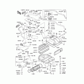 Схема узла: Воздушный фильтр для Kawasaki ZX1100 Ninja ZX-11