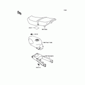 Схема вузла: Інформаційні наклейки для Kawasaki ZX400 ZZR400
