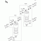 Схема вузла: Підвіска/задній амортизатор для Kawasaki VN1600 VN1600 Classic