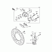 Схема узла: Передний тормоз для Kawasaki EX300 Ninja 300