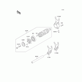 Схема вузла: Gear change drum/shift fork(s) для Kawasaki VN1500 Vulcan 1500 Classic FI