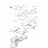 Схема вузла: Сидіння (1/2) для Kawasaki ZR1000 Z1000