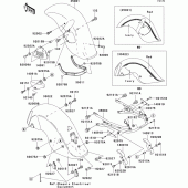 Схема вузла: Fenders(vn1500-r1h) для Kawasaki VN1500 VN1500 Drifter