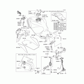 Схема вузла: Fuel tank(1/2) для Kawasaki ZX1200 ZZR1200