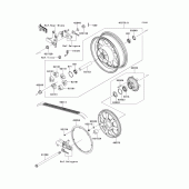 Схема узла: Ступица заднего колеса для Kawasaki VN1700 VN1700 Classic ABS