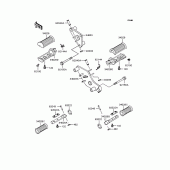 Схема узла: Подножки для Kawasaki VN400 Vulcan II
