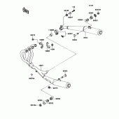 Схема вузла: Вихлопна система для Kawasaki ZX1100 Ninja ZX-11