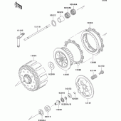 Схема вузла: Зчеплення для Kawasaki KX250/ KX252 KX250